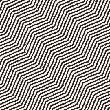 Elle çizilmiş stil seamless modeli. Soyut geometrik döşeme arka plan siyah ve beyaz. Vektör doodle hat kafes