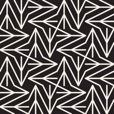 Soyut geometrik desen çizgili satırlar. Sorunsuz vektör ackground. Siyah ve beyaz kafes doku.