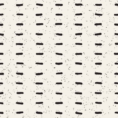 Elle çizilmiş stil etnik seamless modeli. Soyut geometrik döşeme arka plan siyah ve beyaz. Vektör Serbest doodle doku.