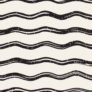 Dekoratif seamless modeli handdrawn doodle hatları ile. El grungy dalgalı çizgiler arka plan boyalı. Trendy serbest doku 