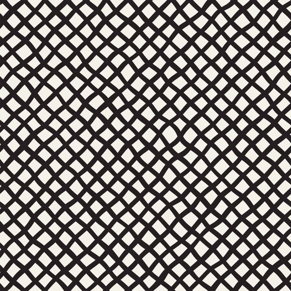 Seamless pattern with hand drawn waves. Abstract background with wavy brush strokes. Black and white freehand lines texture. — Stock Vector