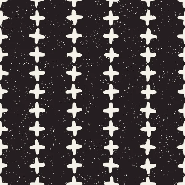 Elle çizilmiş stil etnik seamless modeli. Soyut geometrik döşeme arka plan siyah ve beyaz. Vektör Serbest doodle doku.