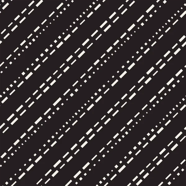 Siyah ve beyaz düzensiz kesik çizgiler desen. Modern soyut vektör sorunsuz arka plan. Kaotik dikdörtgen çizgili Mozaik