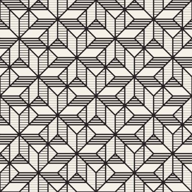 Vektör sorunsuz çapraz döşeme deseni. Modern şık geometrik kafes doku. Yinelenen Mozaik şekiller arka plan soyut
