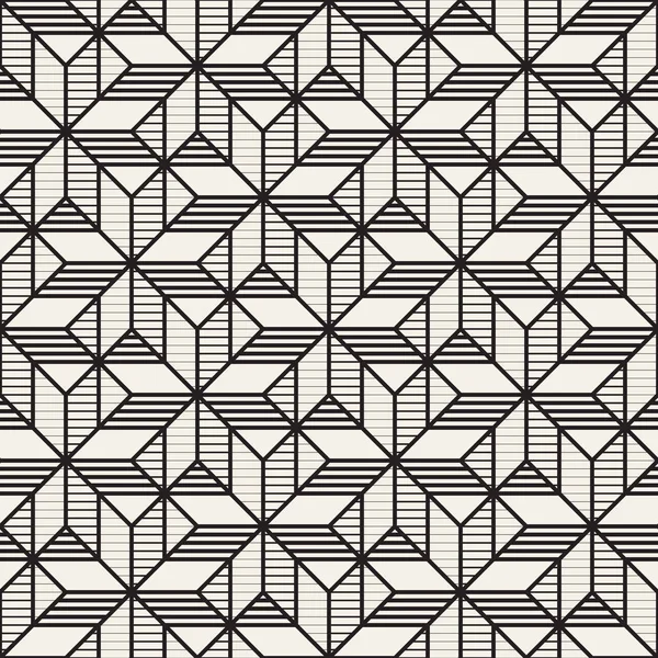 Vector naadloze cross Tegelen patroon. Moderne stijlvolle geometrische lattice textuur. Herhalende mozaïek vormen abstract achtergrond — Stockvector