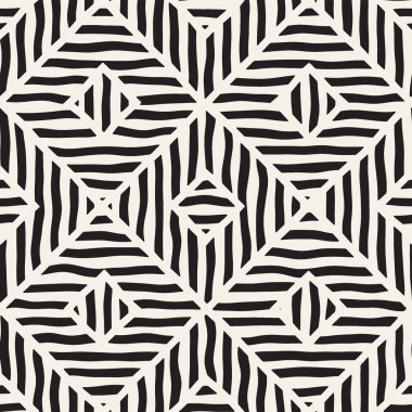 Vektör sorunsuz elle çizilmiş desen. Zigzag ve şerit kaba hatları. Aşiret tasarım arka plan. Etnik doodle doku.