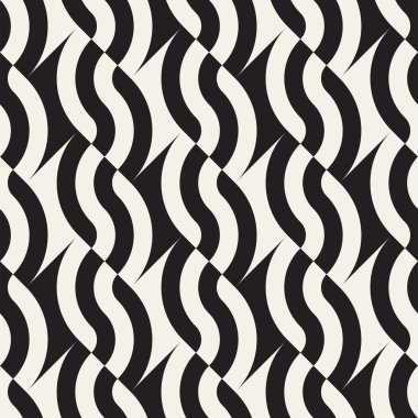 Soyut geometrik desen çizgili satırlar. Sorunsuz vektör ackground. Siyah ve beyaz kafes doku.