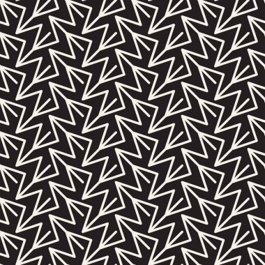 Soyut geometrik desen çizgili satırlar. Sorunsuz vektör ackground. Siyah ve beyaz kafes doku.