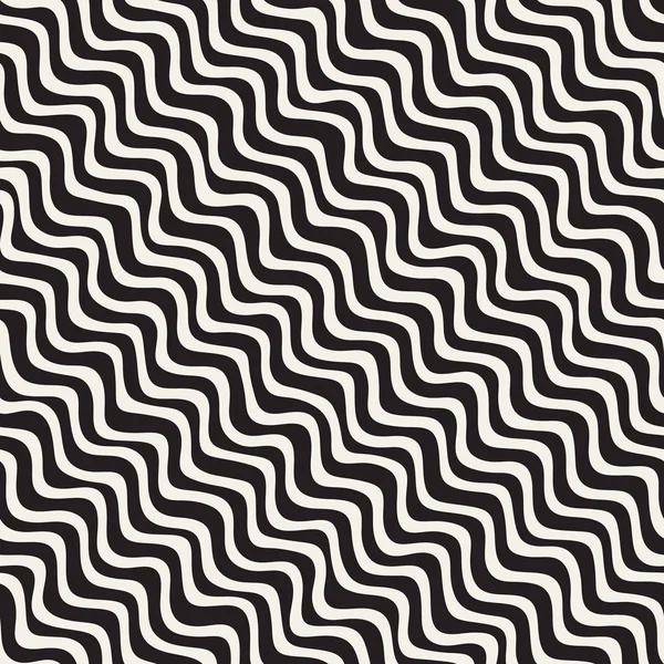 El ile Seamless Modeli dalgalar çizilmiş. Arka plan dalgalı fırça darbeleriyle. Siyah ve beyaz serbest doku hatları.