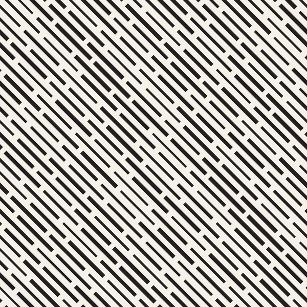 Schwarz und weiß unregelmäßige gestrichelte Linien Muster. modernen abstrakten Vektor nahtlosen Hintergrund. Chaotische Rechteck-Streifen-Mosaik — Stockvektor