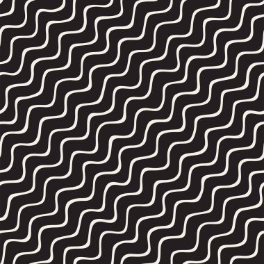 El ile Seamless Modeli dalgalar çizilmiş. Arka plan dalgalı fırça darbeleriyle. Siyah ve beyaz serbest doku hatları.