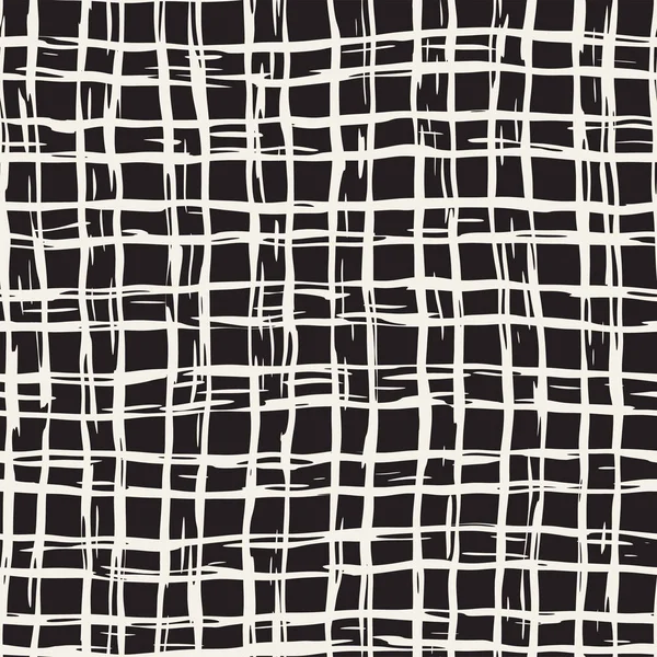 Elle çizilmiş seamless modeli. Mürekkep doodle grunge kılavuz allover desenle. Serbest çizim tartan ile grafik arka plan.