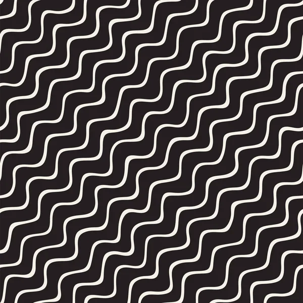 El ile Seamless Modeli dalgalar çizilmiş. Arka plan dalgalı fırça darbeleriyle. Siyah ve beyaz serbest doku hatları.