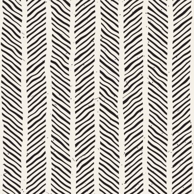 Elle çizilmiş stil seamless modeli. Soyut geometrik döşeme arka plan siyah ve beyaz. Vektör doodle hat kafes