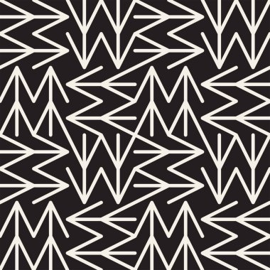 Soyut geometrik desen çizgili satırlar. Sorunsuz vektör ackground. Siyah ve beyaz kafes doku.