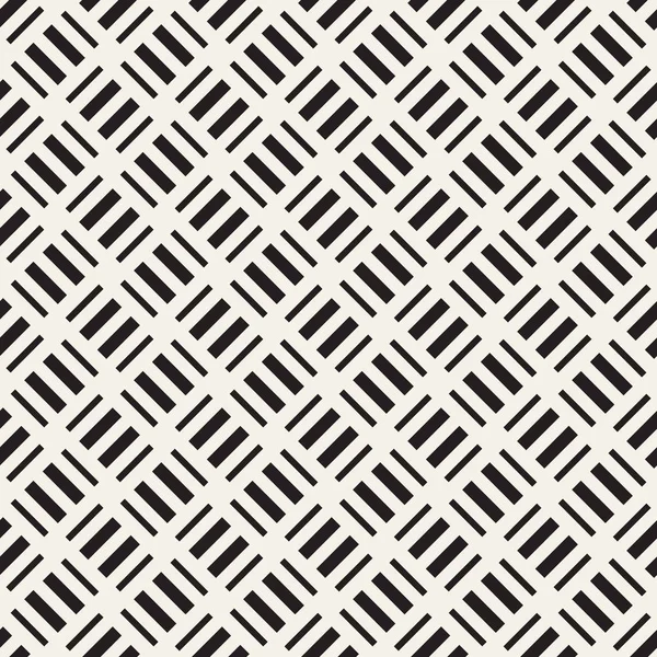 Vektör kesintisiz geometrik desen çapraz tarama. Grafik veya arka plan geçti. Damalı motif. Crosshatched hatlarının kesintisiz siyah beyaz doku. Kafes basit kumaş baskı.