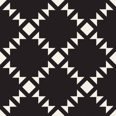 Sorunsuz oyma desen. Tekrarlanan kafes. Simetrik geometrik soyut duvar kağıdı. Kafes etnik motif. Vektör çizim