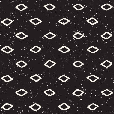 Elle çizilmiş stil etnik seamless modeli. Soyut geometrik döşeme arka plan siyah ve beyaz. Vektör Serbest doodle doku.