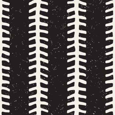 Elle çizilmiş stil seamless modeli. Soyut geometrik döşeme arka plan siyah ve beyaz. Vektör doodle hat kafes