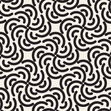 Soyut geometrik desen çizgili satırlar. Sorunsuz vektör arka plan. Siyah ve beyaz kafes doku.