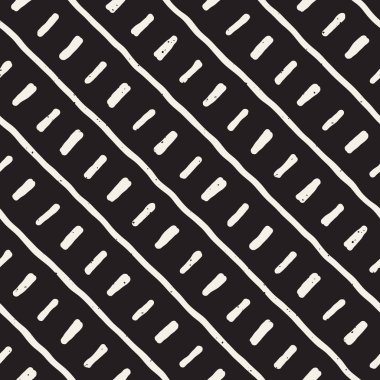 Elle çizilmiş stil etnik seamless modeli. Soyut geometrik döşeme arka plan siyah ve beyaz. Vektör Serbest doodle doku.