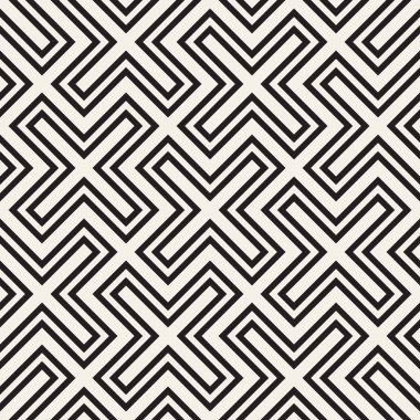 Vektör sorunsuz çapraz döşeme deseni. Modern şık geometrik kafes doku. Yinelenen Mozaik şekiller arka plan soyut