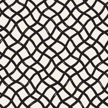 Elle çizilmiş seamless modeli. Mürekkep doodle grunge kılavuz allover desenle. Serbest çizim tartan ile grafik arka plan.