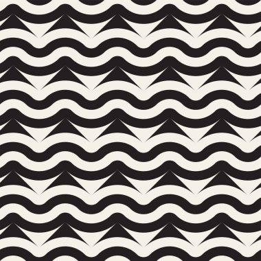 Soyut geometrik desen çizgili satırlar. Sorunsuz vektör arka plan. Siyah ve beyaz kafes doku.