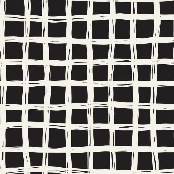 Elle çizilmiş seamless modeli. Mürekkep doodle grunge kılavuz allover desenle. Serbest çizim tartan ile grafik arka plan.