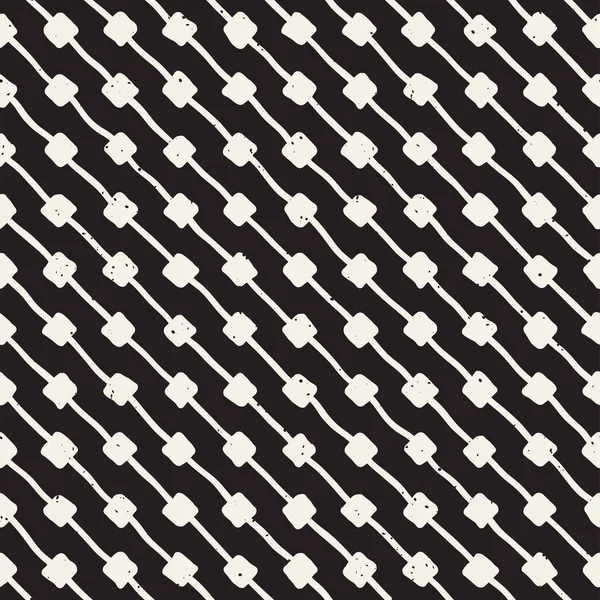 Elle çizilmiş stil etnik seamless modeli. Soyut geometrik döşeme arka plan siyah ve beyaz. Vektör Serbest doodle doku.