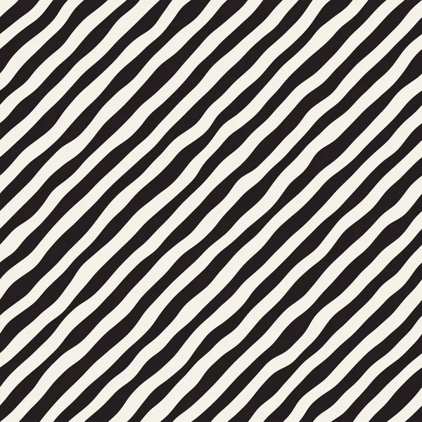 El ile Seamless Modeli dalgalar çizilmiş. Arka plan dalgalı fırça darbeleriyle. Siyah ve beyaz serbest doku hatları.