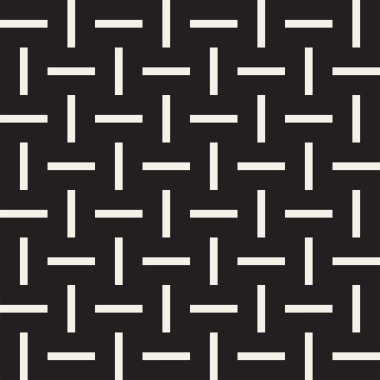 Vektör kesintisiz geometrik desen çapraz tarama. Grafik veya arka plan geçti. Damalı motif. Crosshatched hatlarının kesintisiz siyah beyaz doku. Kafes basit kumaş baskı.