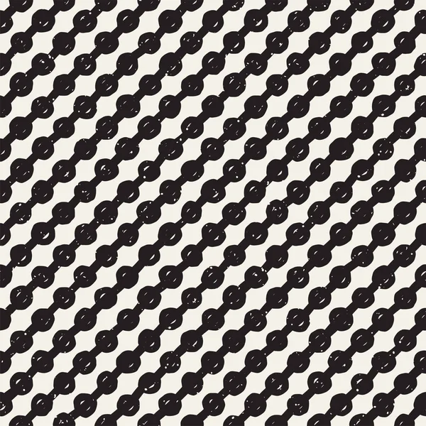 El çekilmiş siyah beyaz mürekkep soyut seamless modeli. Vektör şık doku. Tek renkli geometrik shappes boya fırça satırları