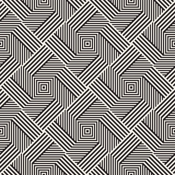 Soyut geometrik desen çizgili satırlar. Sorunsuz vektör ackground. Siyah ve beyaz kafes doku.