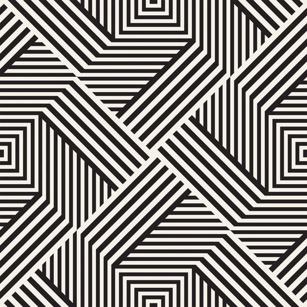 Soyut geometrik desen çizgili satırlar. Sorunsuz vektör ackground. Siyah ve beyaz kafes doku.