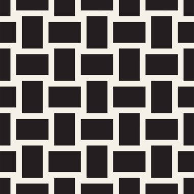 Vektör kesintisiz geometrik desen çapraz tarama. Grafik veya arka plan geçti. Damalı motif. Crosshatched hatlarının kesintisiz siyah beyaz doku. Kafes basit kumaş baskı.