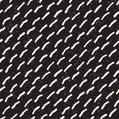 El ile Dikişsiz desen fırça darbeleriyle çizilmiş. Doodle grunge illüstrasyon mürekkep. Geometrik vektör desen.