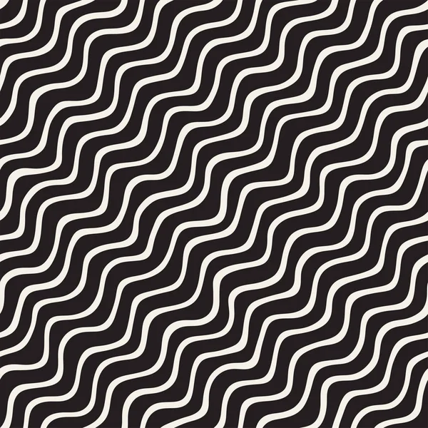 El ile Seamless Modeli dalgalar çizilmiş. Arka plan dalgalı fırça darbeleriyle. Siyah ve beyaz serbest doku hatları.