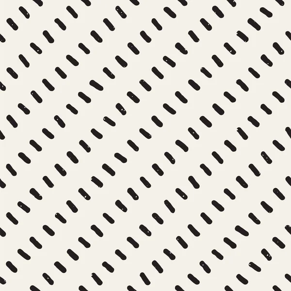 El çekilmiş siyah beyaz mürekkep soyut seamless modeli. Vektör doku. Tek renkli geometrik shappes boya fırça satırları