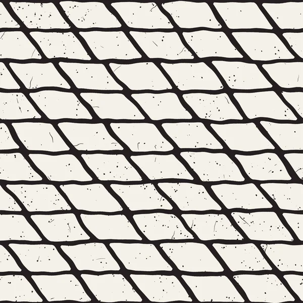 Nahtloses Muster mit handgezeichneten Pinselstrichen. Tinte Doodle Grunge Illustration. geometrisches Vektormuster. — Stockvektor