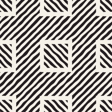 Vektör sorunsuz elle çizilmiş desen. Zigzag ve şerit kaba hatları. Aşiret tasarım arka plan. Etnik doodle doku.
