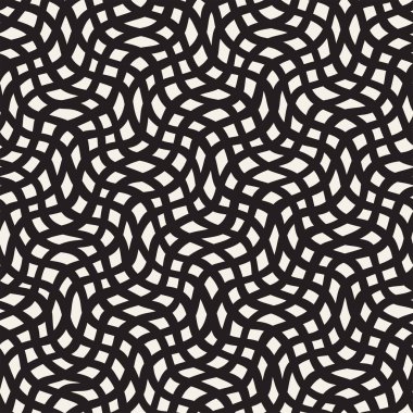 El ile Seamless Modeli dalgalar çizilmiş. Arka plan dalgalı fırça darbeleriyle. Siyah ve beyaz serbest doku hatları.