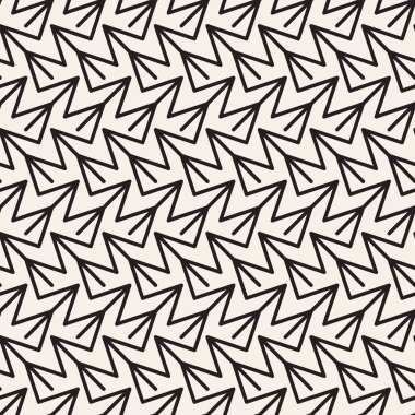 Soyut geometrik desen çizgili satırlar. Sorunsuz vektör arka plan. Siyah ve beyaz kafes doku.