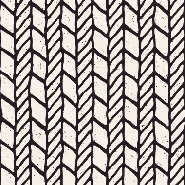 El ile Dikişsiz desen fırça darbeleriyle çizilmiş. Doodle grunge illüstrasyon mürekkep. Geometrik vektör desen.