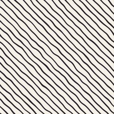 El ile Seamless Modeli dalgalar çizilmiş. Arka plan dalgalı fırça darbeleriyle. Siyah ve beyaz serbest doku hatları.