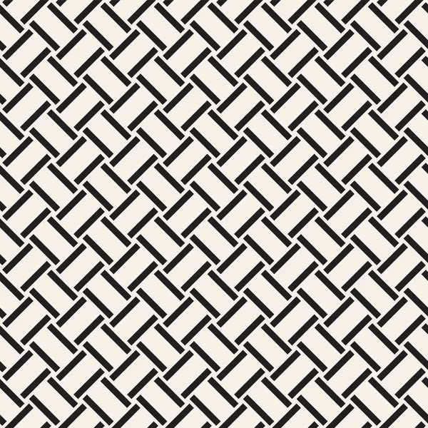 Crosshatch vector patrón geométrico sin costura. Fondo de rectángulos gráficos cruzados. Motivo a cuadros. Textura blanca y negra sin costuras de líneas entrecruzadas. Trellis simple impresión de tela . — Archivo Imágenes Vectoriales