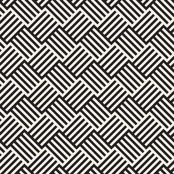 Padrão geométrico abstrato com listras, linhas. Fundo vetorial sem emenda. Textura de treliça preto e branco . — Vetor de Stock