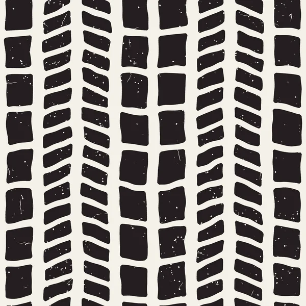 Бесшовный узор с нарисованными вручную мазками кисти. Чернильные рисунки гранжа. Геометрический векторный шаблон . — стоковый вектор