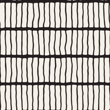 El ile Dikişsiz desen fırça darbeleriyle çizilmiş. Doodle grunge illüstrasyon mürekkep. Geometrik vektör desen.