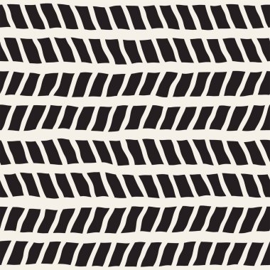 El ile Dikişsiz desen fırça darbeleriyle çizilmiş. Doodle grunge illüstrasyon mürekkep. Geometrik vektör desen.